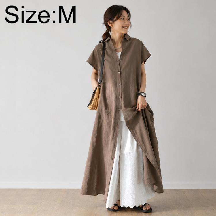 Short Sleeve Casual Short Sleeve Lapel Shirt Dress, S, M, L, XL, 2XL