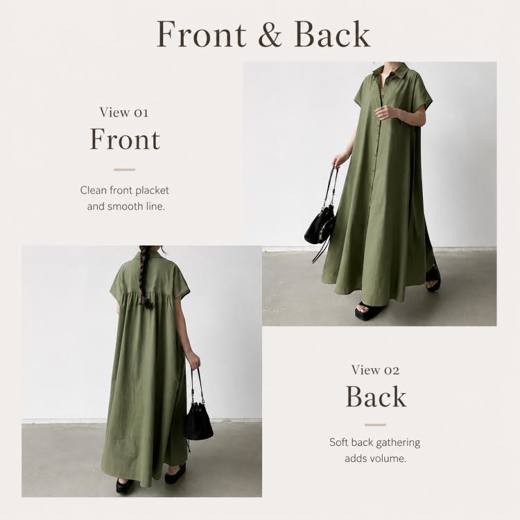 Short Sleeve Casual Short Sleeve Lapel Shirt Dress, S, M, L, XL, 2XL