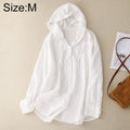 Lightweight Long Sleeve Hooded Linen Sun Protection Coat, M, L, XL, 2XL