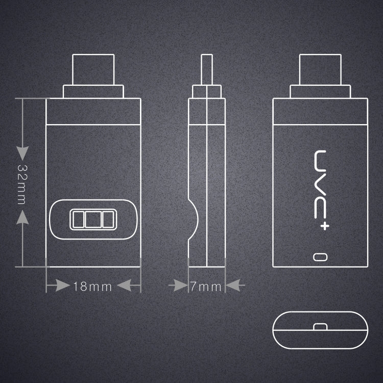 8 Pin Ultra Portable Germicidal Lights Smartphone UV Sanitizer, 8 Pin