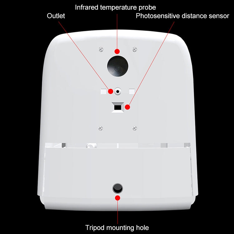 K9 Handsfree Non-contact Body Light-sensitive Distance Sensor Thermometer + 1000ml Automatic Non-contact Liquid Soap Dispenser, K9