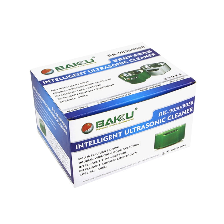 BAKU BK-9030 30W 0.8L LCD Display Ultrasonic Cleaner, AC 220V, EU Plug, BK-9030 30W 0.8L 220V Green, BK-9030 30W 0.8L 220V White
