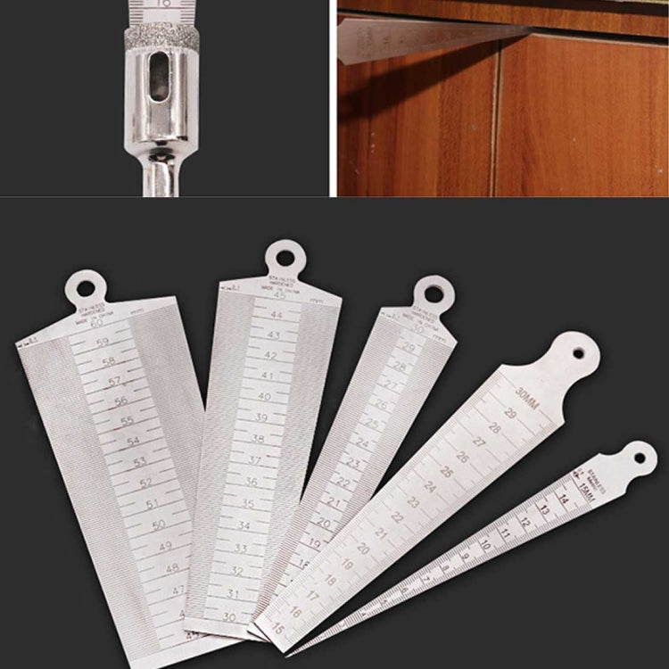 Wedge Feeler Gap 15-30mm Stainless Steel Ruler Inspection Taper Gauge Metric Imperial Measure Tool, 15-30mm Metric Imperial