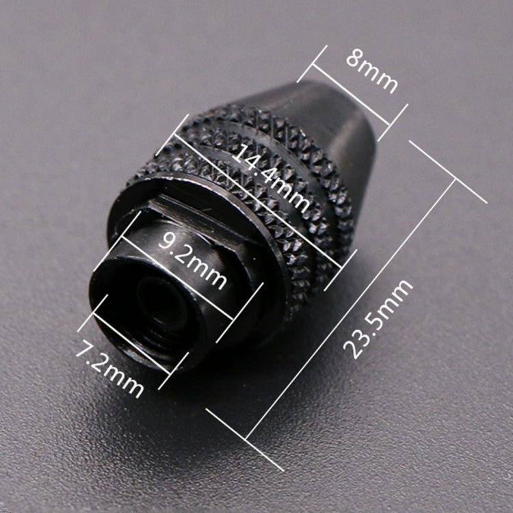 Electric Grinder M8 x 0.75mm 0.3-3.2mm Keyless Rotary Tool Three-jaw Chuck(Long), M8 x0.75mm