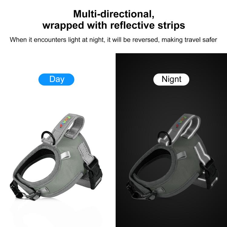 FunAdd Traction Rope Reflective Breathable Nylon Pet Vest Dog Harness, Size: S, Size: S
