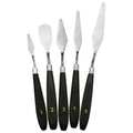5 in 1 QST EXPRESS Art Supplies Paint Toning Stainless Steel Scraper, 5 in 1 (Black)