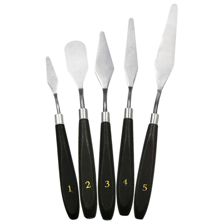 5 in 1 QST EXPRESS Art Supplies Paint Toning Stainless Steel Scraper, 5 in 1 (Black)
