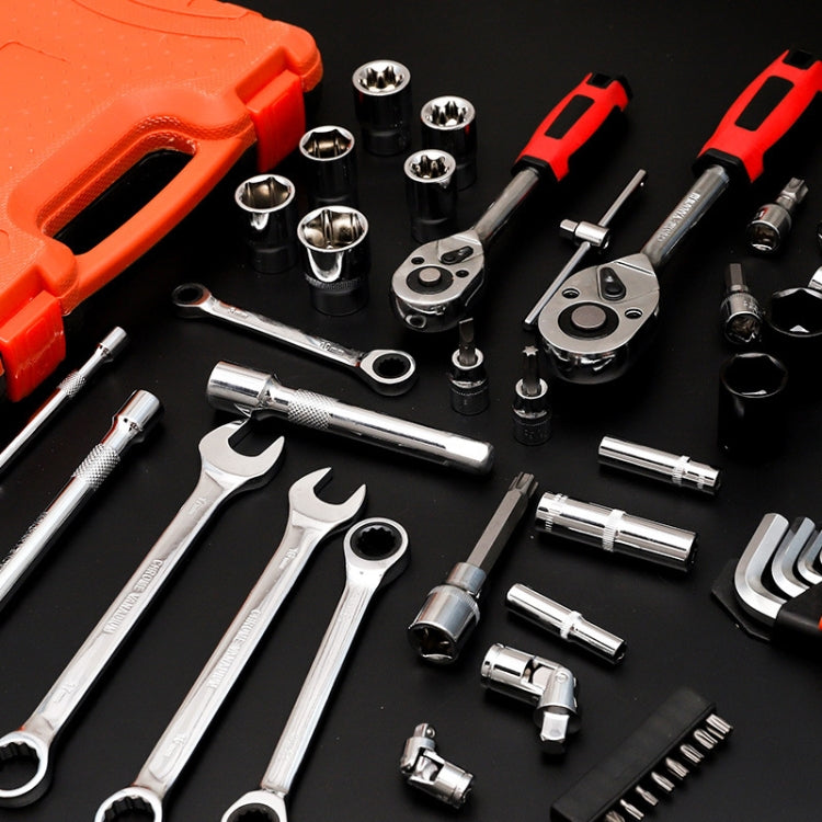 53 In 1 Multi-function Car Repair Combination Toolbox Ratchet Wrench Set, 53 In 1