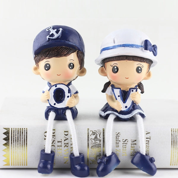 Creative Resin LOVE Navy Family Set Dolls Ornaments Wedding Bedroom Decoration Gifts, LOVE Navy Family