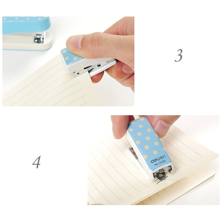 Deli Creative Stationery Geometry Stapler Colorful Fashion Stapler School Office Supplies Small, Size: 4.9*2.2cm, Random Color Delivery, 4.9x2.2cm
