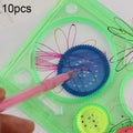 10pcs Creative Million Flower Ruler Geometric Learning Rules Drawing Tools Fixed Student Painting Set Creative,Random Color Delivery, Million Flower