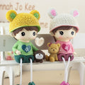 1 Pair Creative Resin Crafts Hanging Feet Adorkable Couple Dolls Ornaments Home Wedding Decoration Gift, Adorkable Couple Dolls