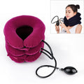 Household Full Cashmere Cervical Traction Instrument Neck Protection Inflatable Cervical Spine Massage Instrument, Full Cashmere (Rose Red), Full Cashmere (Black), Full Cashmere (Coffee), Full Cashmere (Grey), Full Cashmere (Blue), Full Cashmere (Purple)