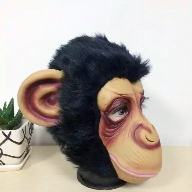 Popular Lovely Halloween Mask Masquerade Emulsion Gorilla Mask for Men and Women, Gorilla