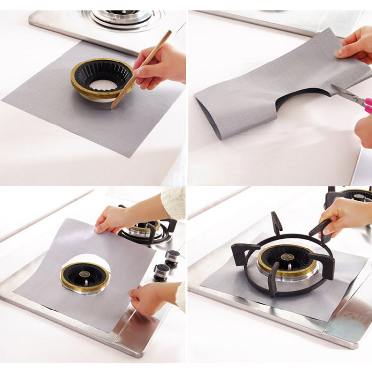 2 PCS Gas Furnace Surface Ultra-thin Fibre Material Stovetop Protective Cleaning Pad, Size: 27*27 cm (Beige)
