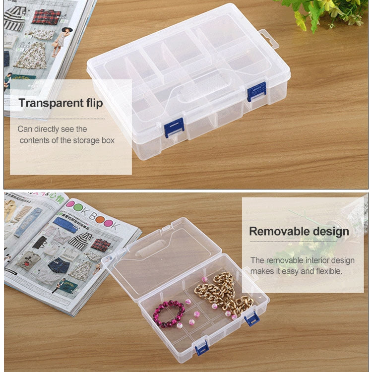 Double layer 8 Slots Plastic Jewelry Box Organizer Storage Container with Adjustable Dividers, 8 Slots (Purple), 8 Slots (White), 8 Slots (Pink), 8 Slots (Blue)