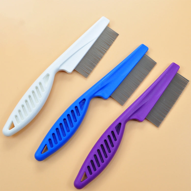 5 PCS Pet Cats Dogs Supplies Combs Fine Toothed Stainless Steel Needle Fleas Removal Combs, Length: 18.5cm, Length: 18.5cm, White, Length: 18.5cm, Blue, Length: 18.5cm, Purple