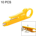 10 PCS Mini Cable Crimping Tool Punch Down Cutter for RJ45 Cat5 Network Cable, Data Telephone Cable, Computer UTP Cable, 10 PCS