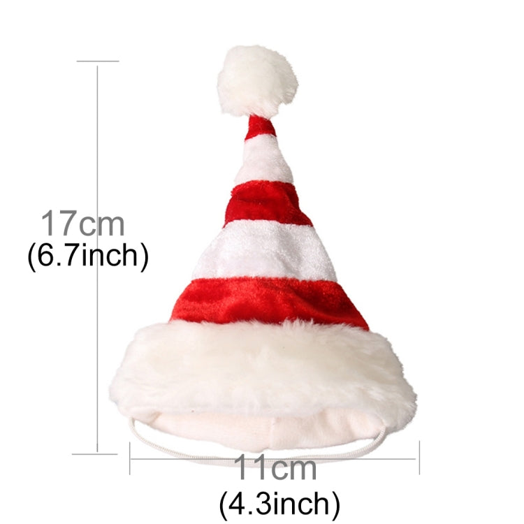 Western Red and White Striped Pet Dog Christmas Hat, Comfortable Children Dressing Up Christmas Hat, Red and White Striped