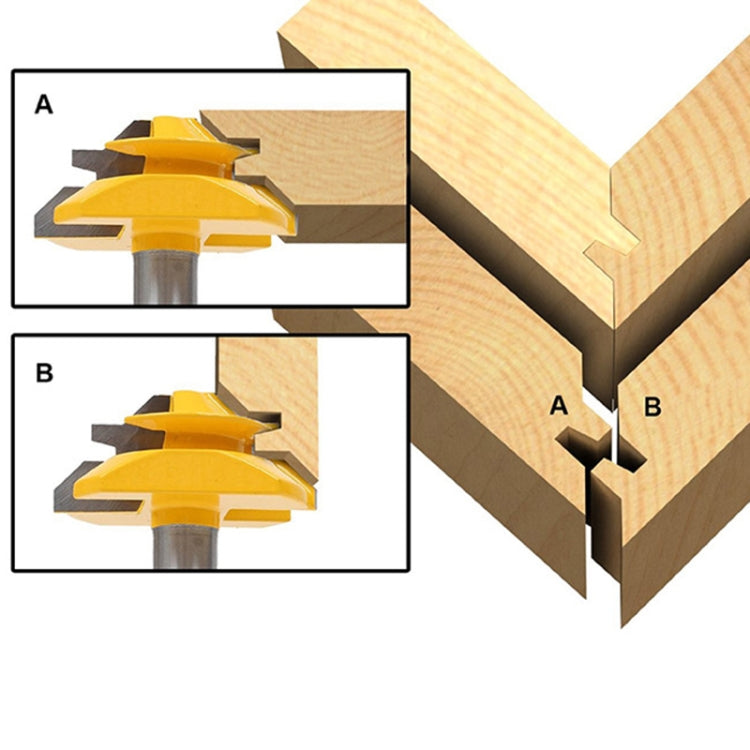 1/2 x 1-3/8 Shank Woodwork 45 Degree Engagement Tenon Cutter Blade Right Angle Accessories Knife Woodworking Tools, 1/2 x 1-3/8