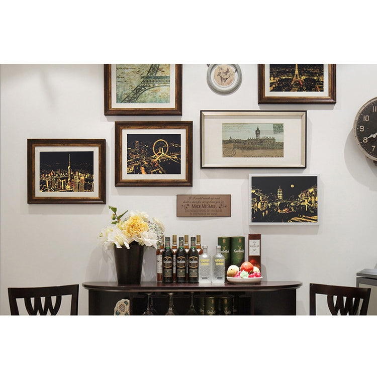 Bright City DIY Drawing Picture Wall Painting Scratch Card Golden Night View Paint Arts Paper Hand Painted Home Decoration Creative Handmade Gifts, Size:41*28.7cm, Panorama London, Panorama Paris, Dubai