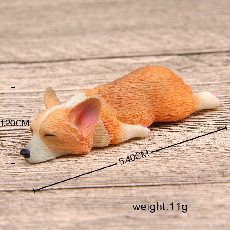Home Decoration Lovely Rrunk on Sleep Corgi 3D Magnetic Buckle Fridge Paste, Corgi  Magnetic