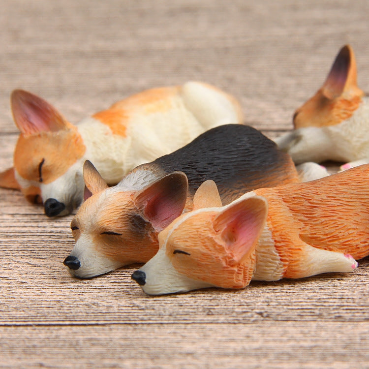 Home Decoration Lovely Rrunk on Sleep Corgi 3D Magnetic Buckle Fridge Paste, Corgi  Magnetic