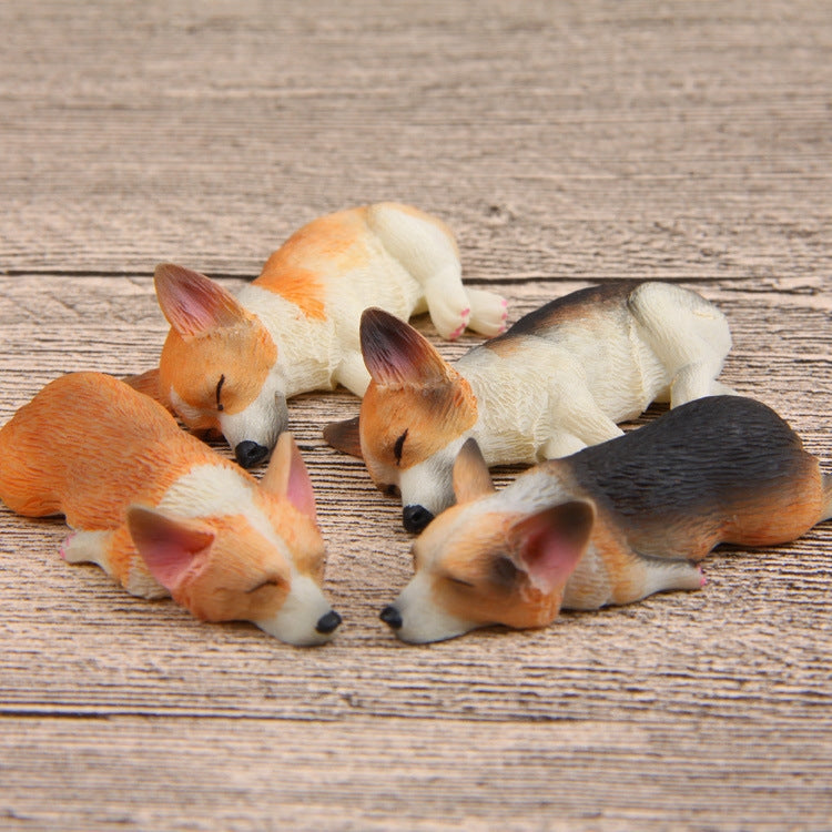Home Decoration Lovely Rrunk on Sleep Corgi 3D Magnetic Buckle Fridge Paste, Corgi  Magnetic