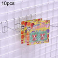 10pcs 3.5mm Supermarket Iron Grid Shelf Hook, Length: 10cm, 3.5mm  10cm