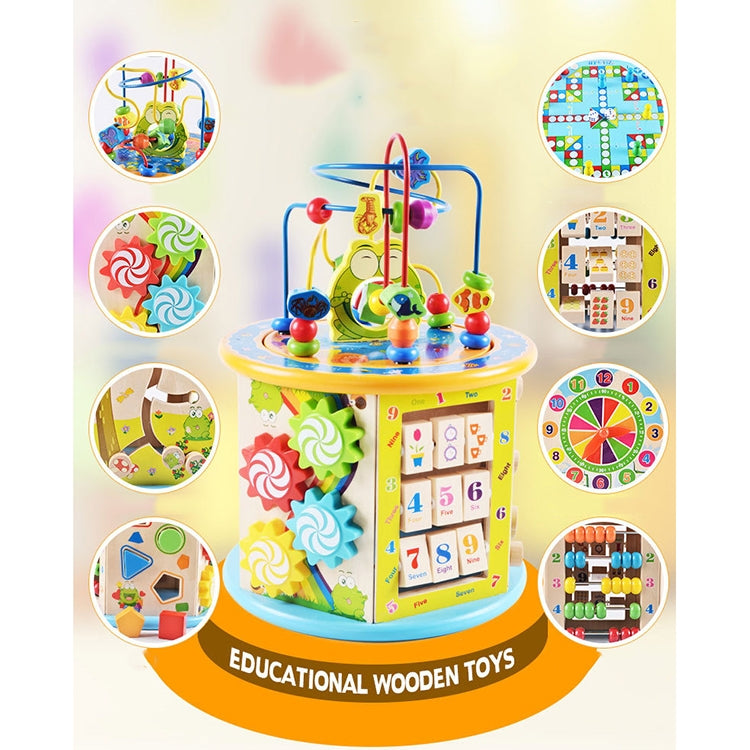 Multi-functional Wooden Gaming Treasure Box Toy, Multi-functional