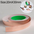 Pure Copper Double-sided Conductive Copper Foil Tape Signal Masking Tape, Size: 20m x 30mm, Size: 20m x 30mm