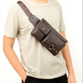 Universal Outdoor Men Shoulder Messenger Bags Retro Men Waist Bag, Size: S (24.5cm x 13cm x 1cm)