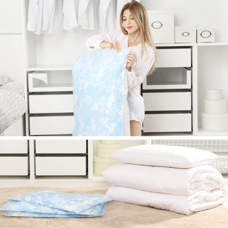 Space Saving Orchids Pattern Vacuum Storage Bag, Thinken Quilts Clothing Vacuum Seal Storage Bag, Size: 60*80 cm, Size: 60*80 cm