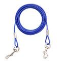 Double-end Steel Wire Rope Pet Dogs 2 in 1 Traction Rope Pet Walking Leads With Handle, Length: 10m,Random Color Delivery, Length: 10m