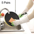 5 Pairs Sale Shark Housework Cleaning PVC Latex Gloves Waterproof Thicken Laundry Washing Gloves