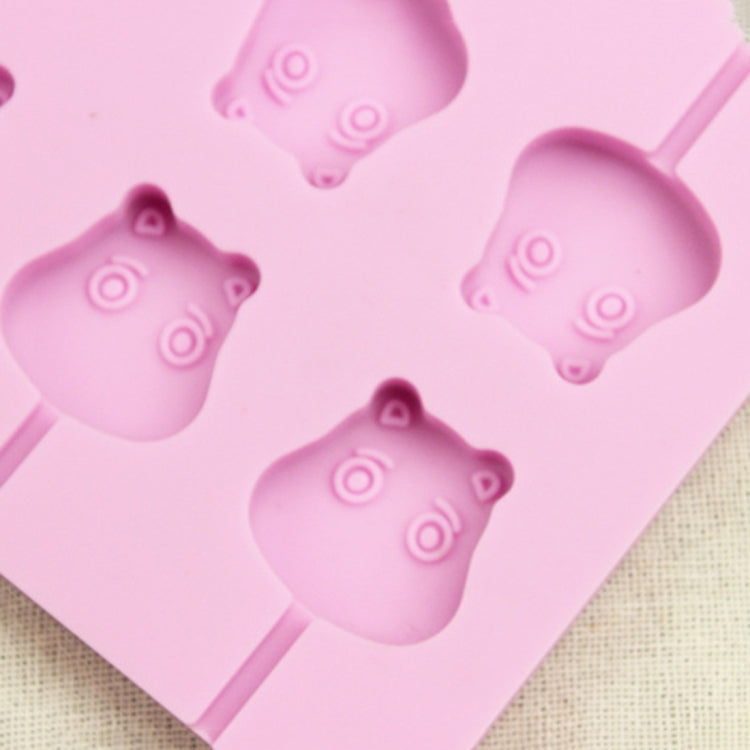 12-Capacity DIY Silicone Chocolate Molds(Lollipop Shape), Cherry Blossoms Shape, Cow Shape, Lollipop Shape