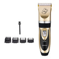 P2 110-240V Ceramics Titanium Professional Pet Electric Scissors Pets Hair Clippers with Four Combs, Ceramics Titanium Scissors