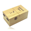 Creative Funny Present Useless Box Novel Wooden Anti-stress Toy(Dark Wood), Useless Box