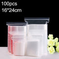 100pcs/pack PE Self Sealing Clear Zip Lock Packaging Bag, 16cm x 24cm, Custom Printing and Size are welcome, 16*24cm