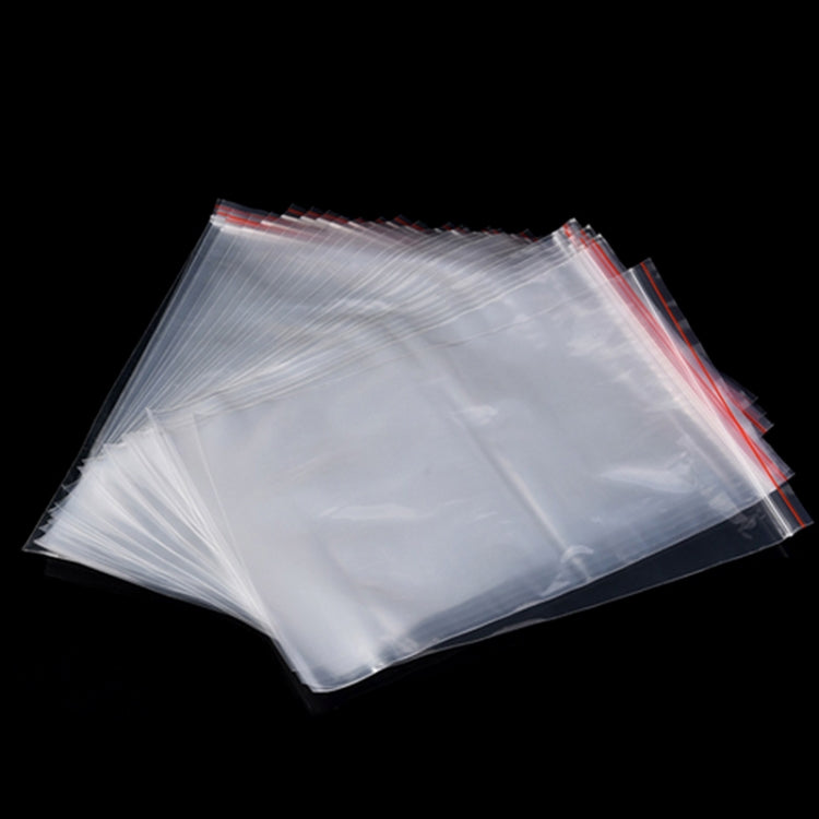 100pcs/pack PE Self Sealing Clear Zip Lock Packaging Bag, 16cm x 24cm, Custom Printing and Size are welcome, 16*24cm