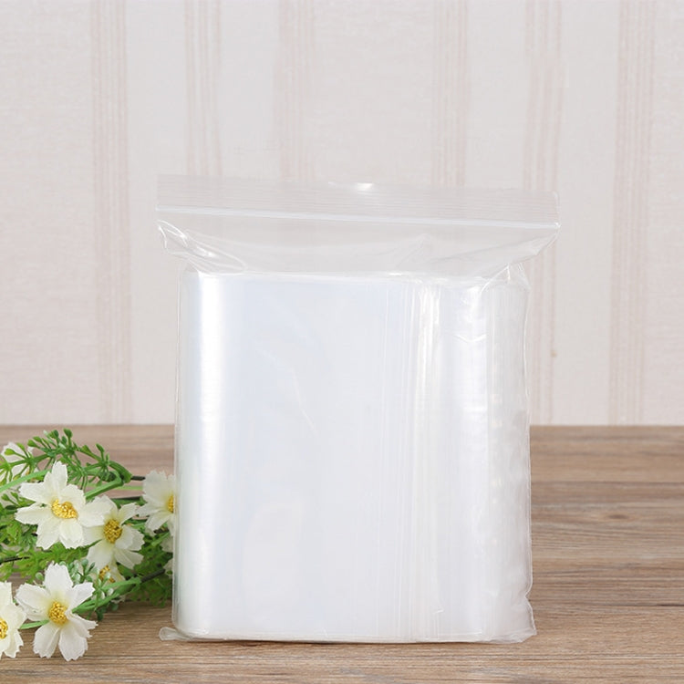 100pcs/pack PE Self Sealing Clear Zip Lock Packaging Bag, 16cm x 24cm, Custom Printing and Size are welcome, 16*24cm