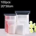 100pcs/pack PE Self Sealing Clear Zip Lock Packaging Bag, 20cm x 30cm, Custom Printing and Size are welcome, 20*30cm