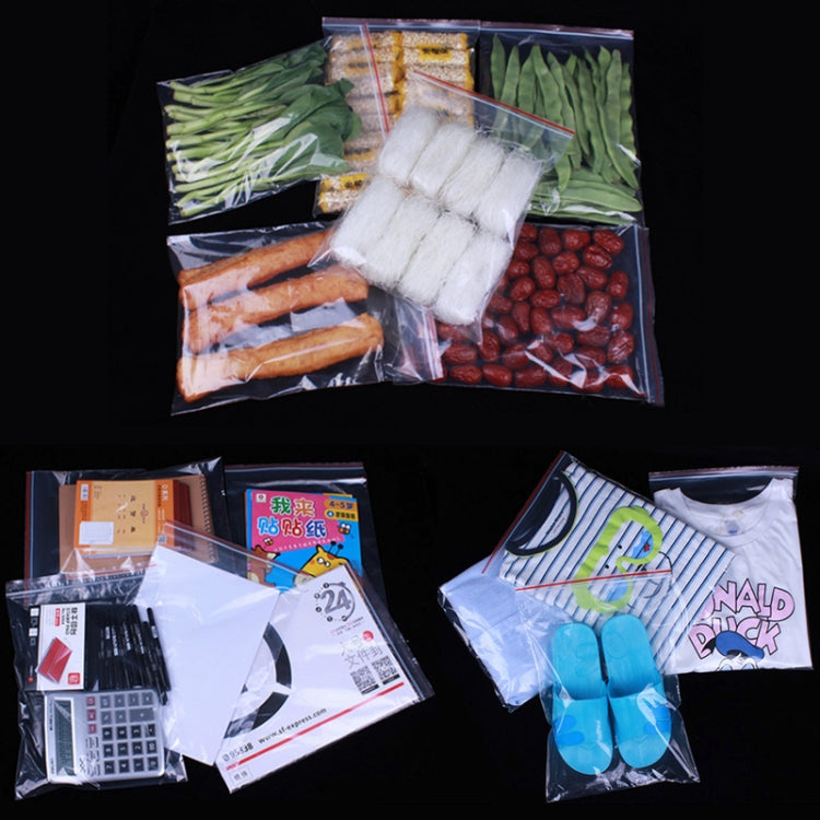 100pcs/Pack PE Self Sealing Clear Zip Lock Packaging Bag, 29cm x 40cm, Custom Printing and Size are welcome, 29*40cm