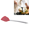 kn605 Stainless Steel Handle Silicone Slice High Temperature Resistance Cooking Slice, Red, Black, Grey