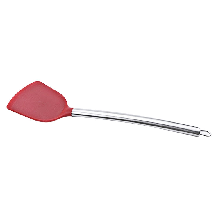 kn605 Stainless Steel Handle Silicone Slice High Temperature Resistance Cooking Slice, Red, Black, Grey
