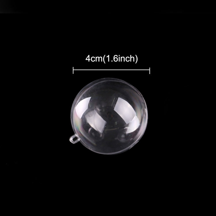 5 PCS Transparent Christmas Ball Hollow Plastic Sphere Ball Shaped Eternal Flower Ball Wedding Gifts Gift Box, Size: 4 x 4cm, Size: 4 x 4cm