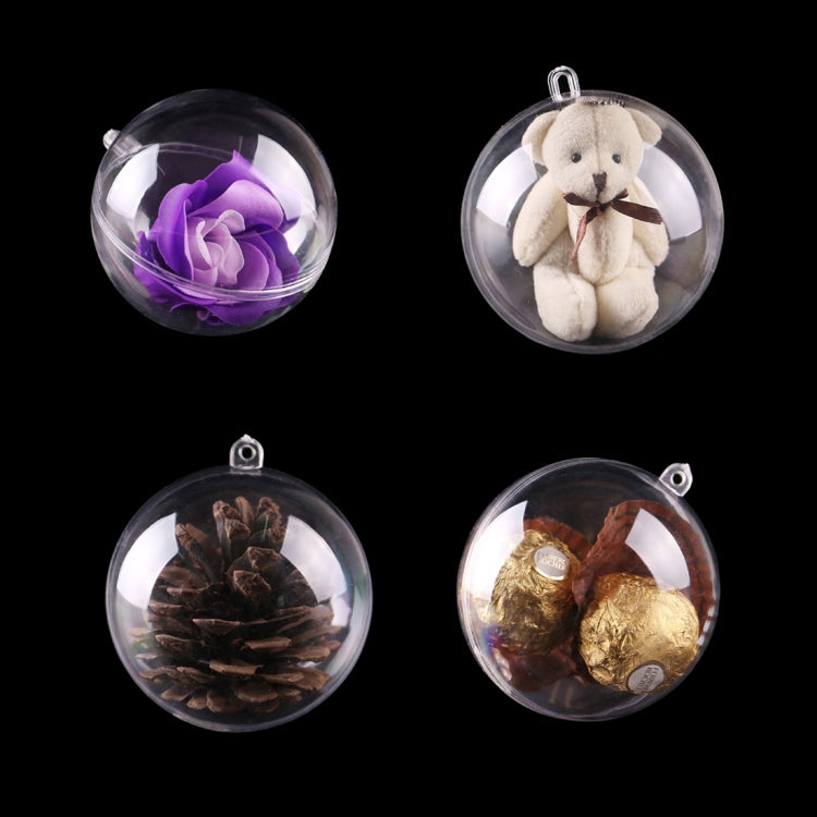 5 PCS Transparent Christmas Ball Hollow Plastic Sphere Ball Shaped Eternal Flower Ball Wedding Gifts Gift Box, Size: 10 x 10cm, Size: 10 x 10cm