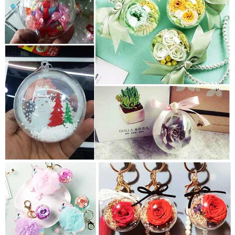 5 PCS Transparent Christmas Ball Hollow Plastic Sphere Ball Shaped Eternal Flower Ball Wedding Gifts Gift Box, Size: 10 x 10cm, Size: 10 x 10cm