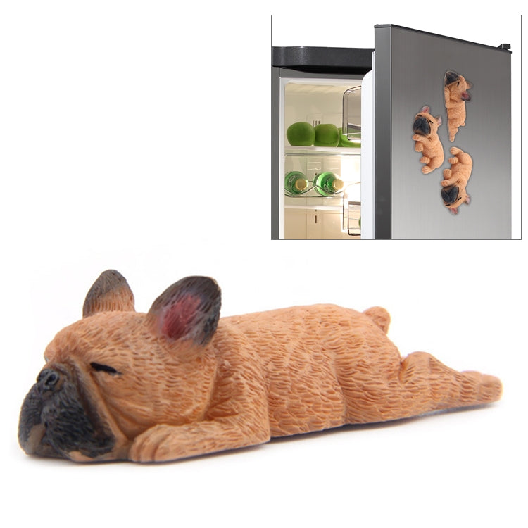 Home Decoration Lovely Rrunk on Sleep French Bulldog 3D Magnetic Buckle Fridge Paste, French Bulldog  Magnetic