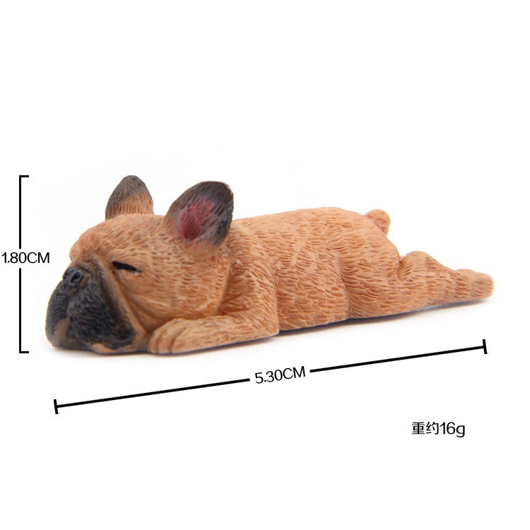 Home Decoration Lovely Rrunk on Sleep French Bulldog 3D Magnetic Buckle Fridge Paste, French Bulldog  Magnetic